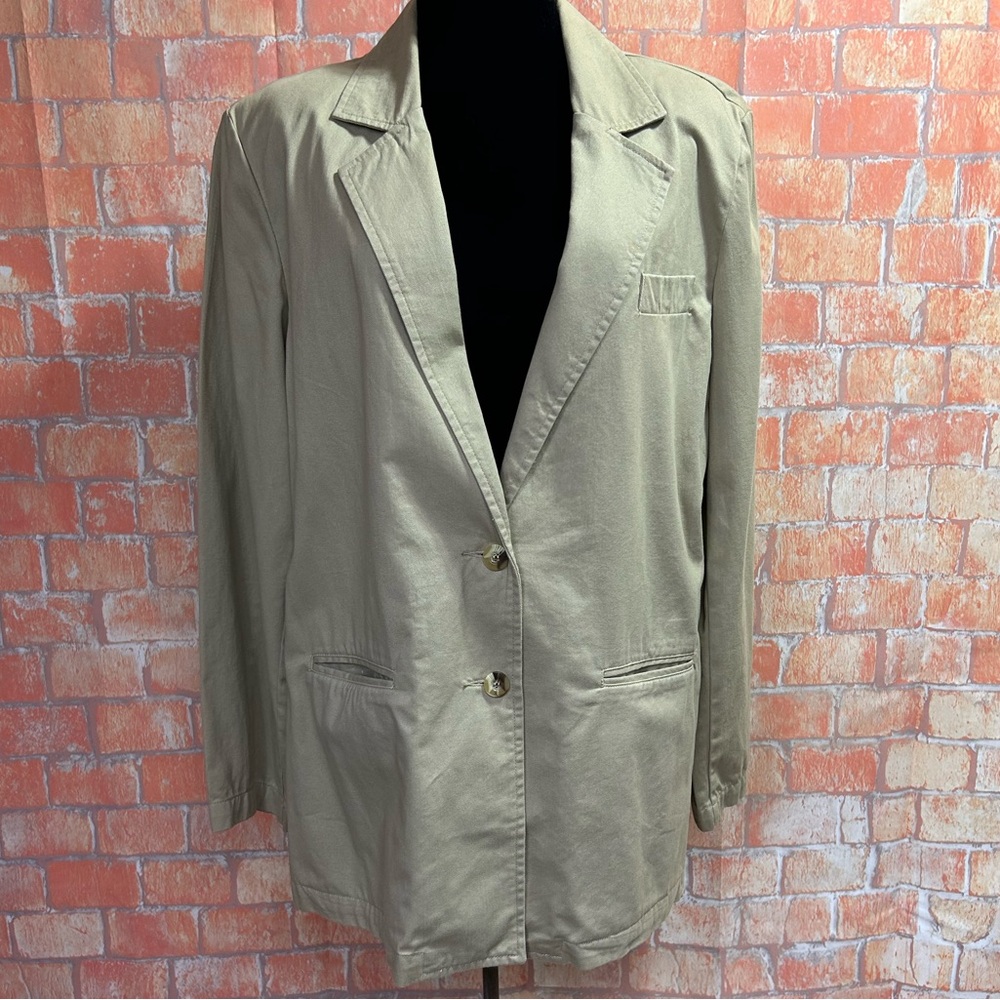 Newport News‎ Vintage Tan Cotton Plus Size Blazer